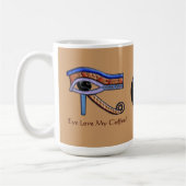 "Oog houdt van mijn koffie!" Mokken (Links)