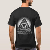 Oog in oog met piramide t-shirt (Achterkant)
