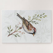 Oog is op de Mus Wilde Vogel op Olijftak Legpuzzel (Horizontaal)