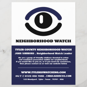 Oog kijken, Buurtgemeenschap Watch Advertentie Flyer
