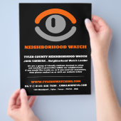 Oog kijken, Buurtgemeenschap Watch Advertentie Flyer (Hand)