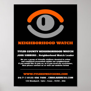 Oog kijken, Buurtgemeenschap Watch Advertentie Poster