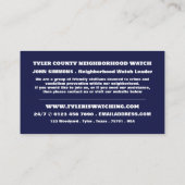 Oog kijken, buurtgemeenschapswacht visitekaartje (Achterkant)