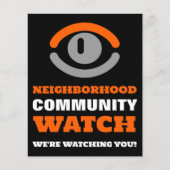 Oog kijken, buurtwachtwaarschuwing flyer (Voorkant)