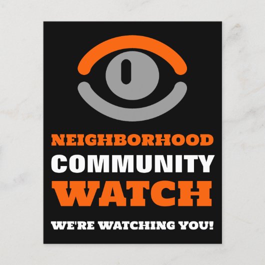 Oog kijken, buurtwachtwaarschuwing flyer (Voorkant)