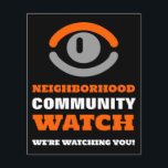 Oog kijken, buurtwachtwaarschuwing flyer<br><div class="desc">Kijken naar Eye,  buurtgemeenschap Watch Warning Flyer van The Visitekaartje Store.</div>