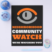 Oog kijken, buurtwachtwaarschuwing flyer (Enkel)
