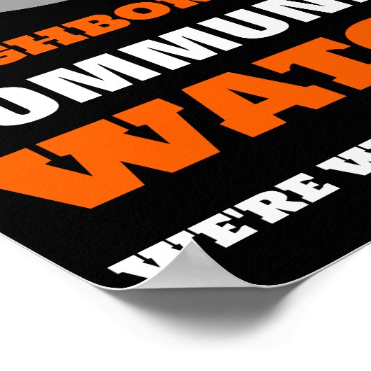 Oog kijken, buurtwachtwaarschuwing poster (Hoek)