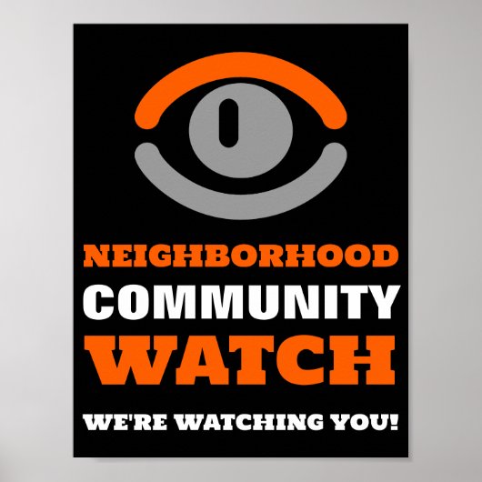Oog kijken, buurtwachtwaarschuwing poster (Voorkant)