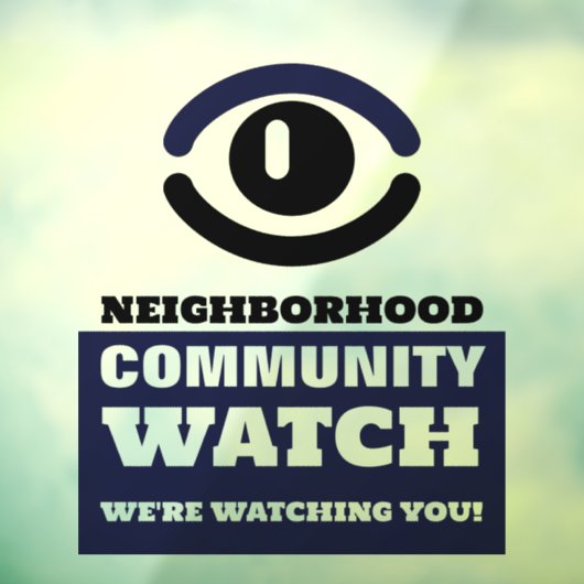 Oog kijken, buurtwachtwaarschuwing raamsticker (Vel 3)