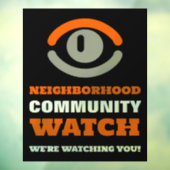 Oog kijken, buurtwachtwaarschuwing raamsticker (Vel 3)