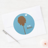 Oog kleverig voelen ronde sticker (Envelop)