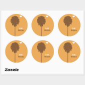 Oog kleverig voelen ronde sticker (Vel)
