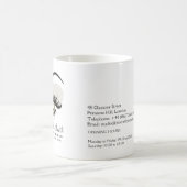 Oog lange wimpers Lash Extension bedrijf branding Koffiemok (Center)