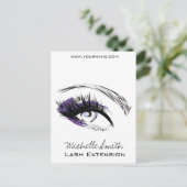 Oog lange wimpers Wimper extensie pictogram Briefkaart (Staand voorkant)