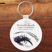 Oog lange wimpers Wimper extensie pictogram Sleutelhanger (Voorkant)