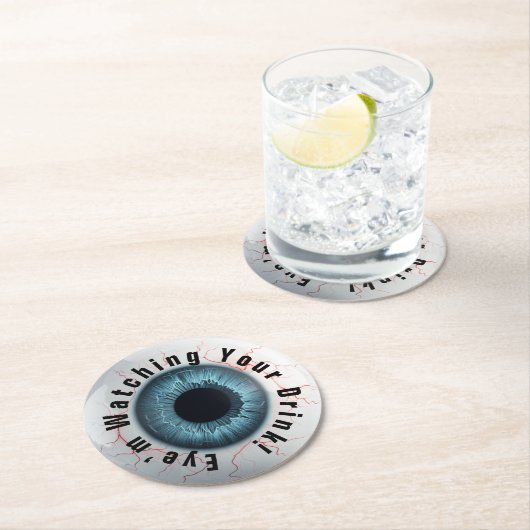 Oog let op je Drink Ronde Kartonnen Onderzetter (Insitu)