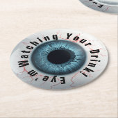 Oog let op je Drink Ronde Kartonnen Onderzetter (Gebogen)