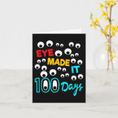 Oog maakte het 100 dagen 100 dagen schoolstudent kaart (Gele Bloem)
