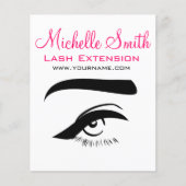 Oog met de uitbreiding van de eyelinerzweep het flyer (Voorkant)