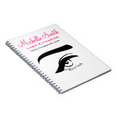 Oog met de uitbreiding van de eyelinerzweep het notitieboek (Rechterzijde)