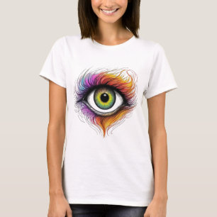 Oog met etherische vlam t-shirt