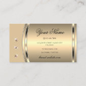 Oog met goudpasta beige met Faux Diamonds Visitekaartje (Achterkant)