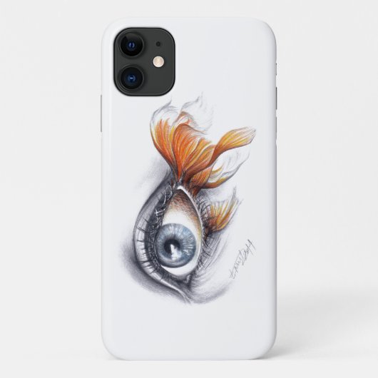 Oog met goudvisstaart Case-Mate iPhone case (Achterkant)