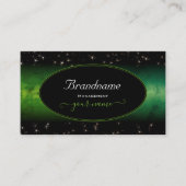 Oog met groene marmer Black Cute Glitter Stars Visitekaartje (Voorkant)