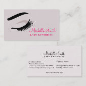 Oog met lange wimpers Lash Extension visitekaartje (Voorkant / Achterkant)