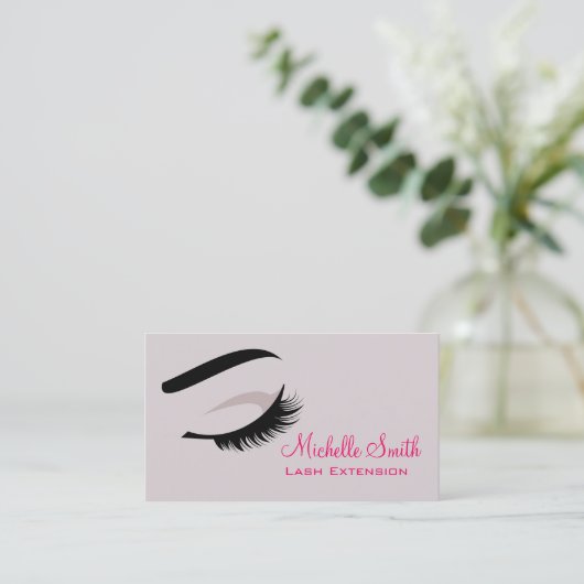 Oog met lange wimpers Lash Extension visitekaartje (Staand voorkant)