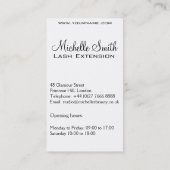 Oog met lange wimpers Lash Extension visitekaartje (Achterkant)
