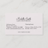 Oog met lange wimpers Lash Extension visitekaartje (Achterkant)