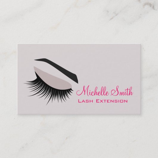 Oog met lange wimpers Lash Extension visitekaartje (Voorkant)