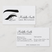 Oog met lange wimpers Lash Extension visitekaartje (Voorkant / Achterkant)