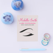 Oog met lange wimpers wimper extensie branding flyer (Enkel)