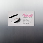Oog met lange wimpers wimper extensie branding magnetisch visitekaartje