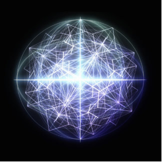 Oog met metatron sculptuur staand fotobeeldje 