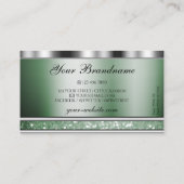 Oog met zilveren groene sparkle Glitter Logo toevo Visitekaartje (Achterkant)