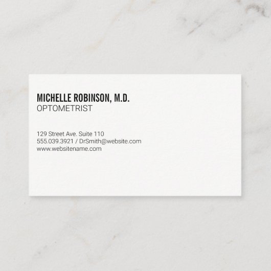 Oog | Oogkaart Afsprakenkaartje (Achterkant)