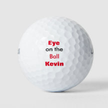 Oog op de Bal Naam Tekst> Gepersonaliseerde Golfba