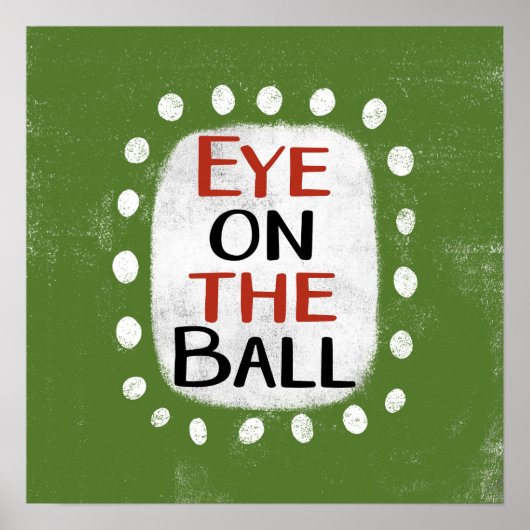 Oog op de bal Poster Wall Art (Voorkant)