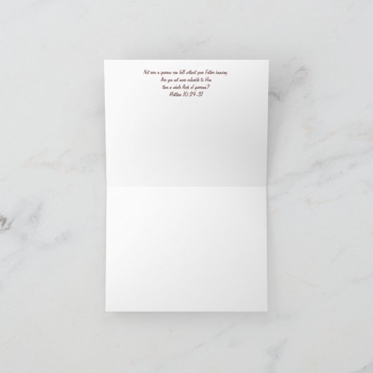 Oog op de Sparrow Inspirerend Note Kaart (Binnen)