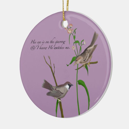 Oog op de Sparrow Keramisch Ornament (Links)