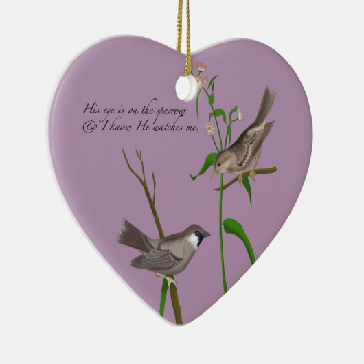 Oog op de Sparrow Keramisch Ornament (Rechts)