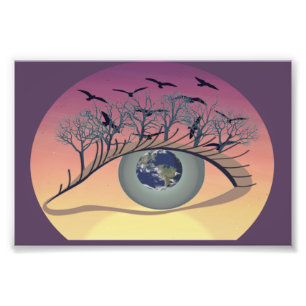 Oog op de wereld - Natuur & Earth Art Foto Afdruk