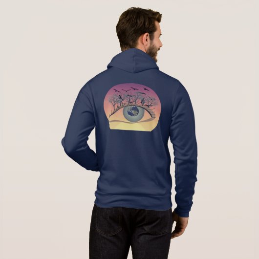 Oog op de wereld - Natuur & Earth Art Hoodie (Achterkant volledig)