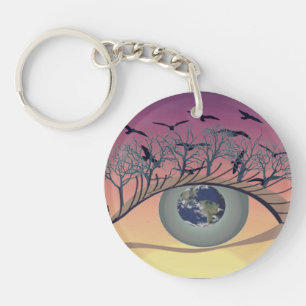 Oog op de wereld - Natuur & Earth Art Sleutelhanger
