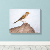 Oog op het Sparrow Wrapped Canvas Afdruk (Insitu (Houten vloer))