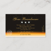 Oog Oranje zwarte sparkle-juwelen vangen met Logo Visitekaartje (Achterkant)